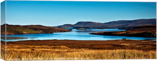 Loch Greshornish Panorama Canvas Print by Derek Whitton