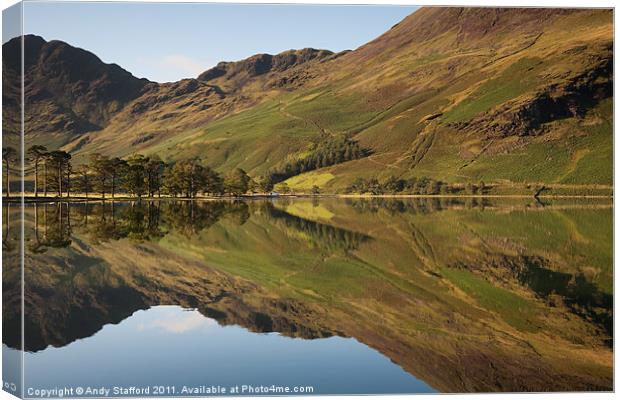 Buttermere Reflections Canvas Print by Andy Stafford