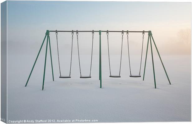 Swings Canvas Print by Andy Stafford