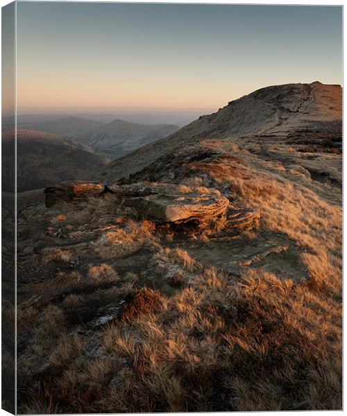 Winter Afternoon on Kinder Canvas Print by Andy Stafford