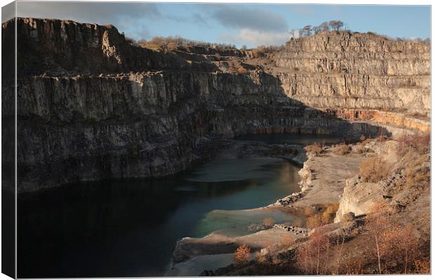  Middle Peak Quarry, Wirksworth Canvas Print by Andy Stafford