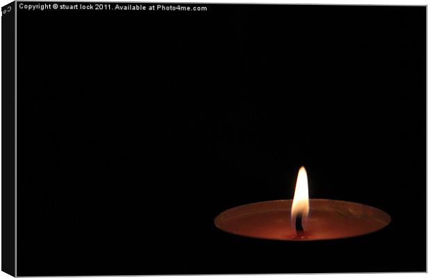 lone candle Canvas Print by stuart lock