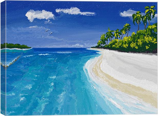 Island noon Canvas Print by Hassan Najmy
