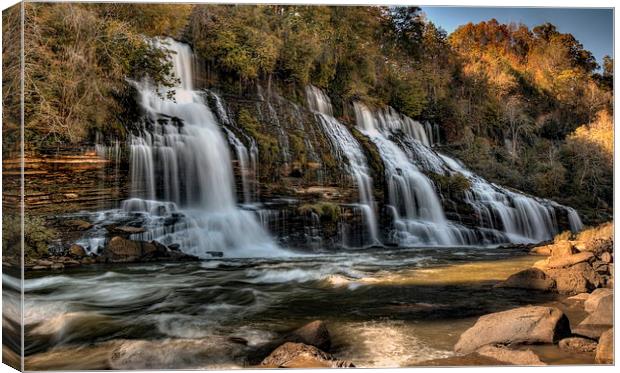  Twin Falls, Rock Island State Park, Warren Co, TN Canvas Print by Nataliya Dubrovskaya