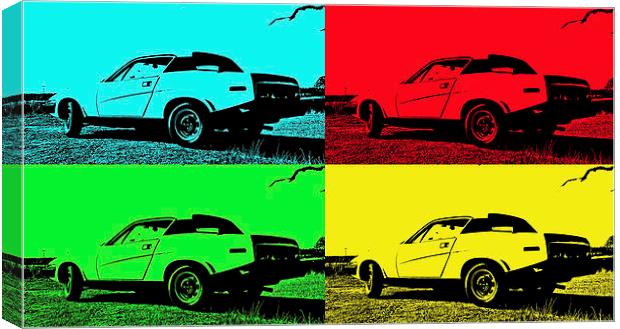 TR7 in four colours Canvas Print by michelle rook