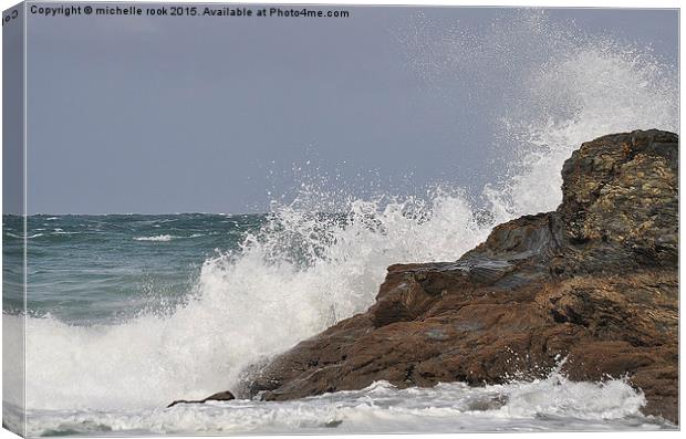  crashing waves Canvas Print by michelle rook