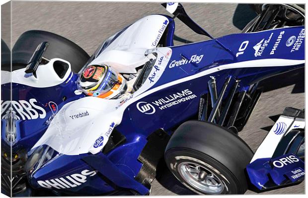 Rubens Barrichello - Williams FW32 Canvas Print by SEAN RAMSELL