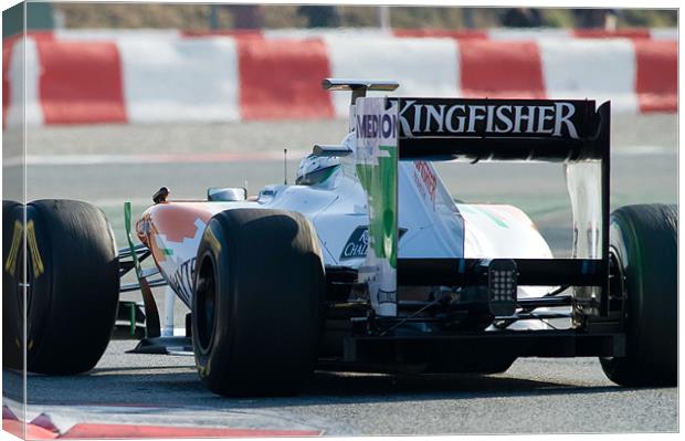 Adrian Sutil Force India Canvas Print by SEAN RAMSELL