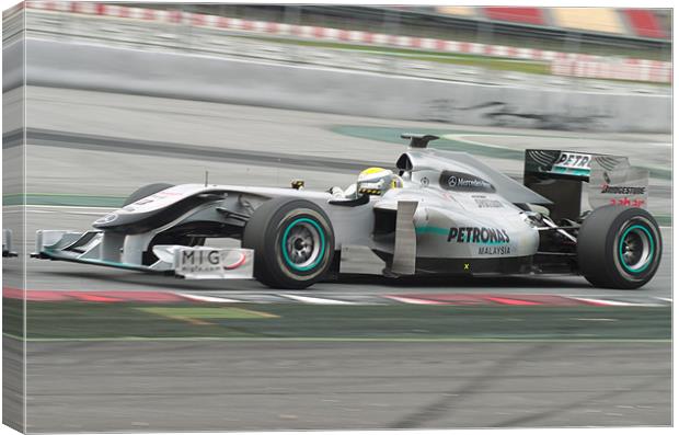 Nico Rosberg - Mercedes Canvas Print by SEAN RAMSELL