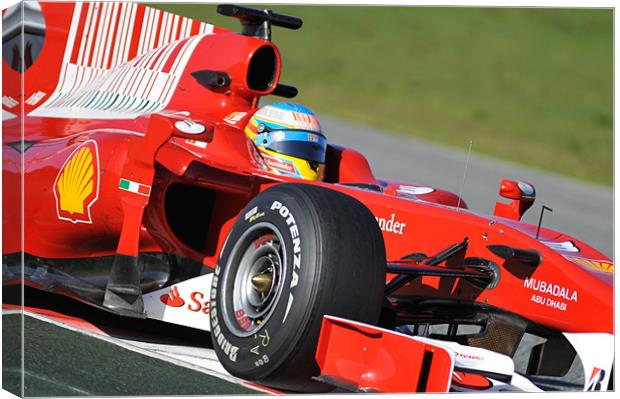 Fernando Alonso - Ferrari F1 Canvas Print by SEAN RAMSELL