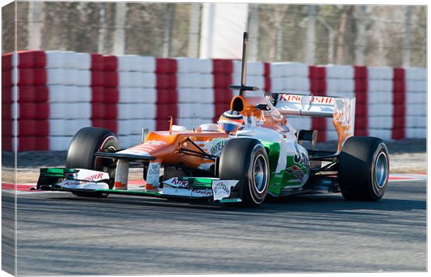 Nico Hulkenberg 2012 Catalunya Canvas Print by SEAN RAMSELL