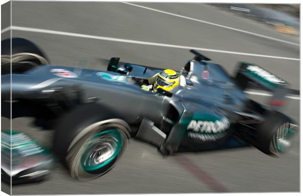 Nico Roseberg - Mercedes - 2012 Canvas Print by SEAN RAMSELL