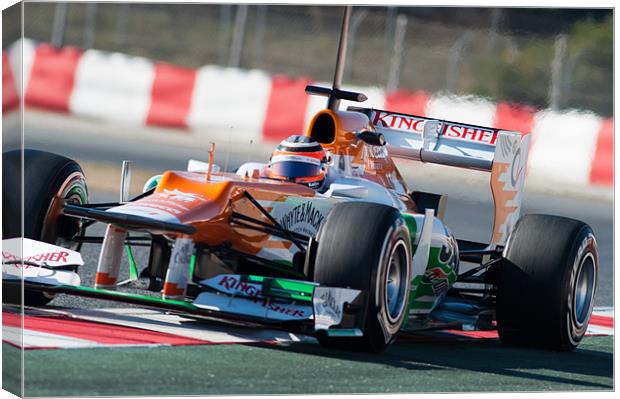 Nico Hulkenberg at Catalunya 2012 Canvas Print by SEAN RAMSELL