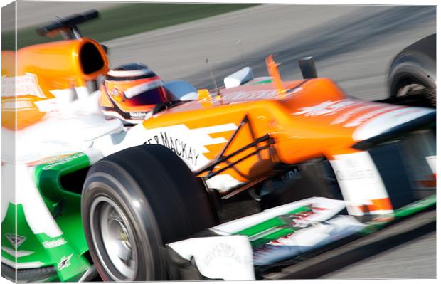 Nico hulkenberg at Catalunya Spain 2012 Canvas Print by SEAN RAMSELL