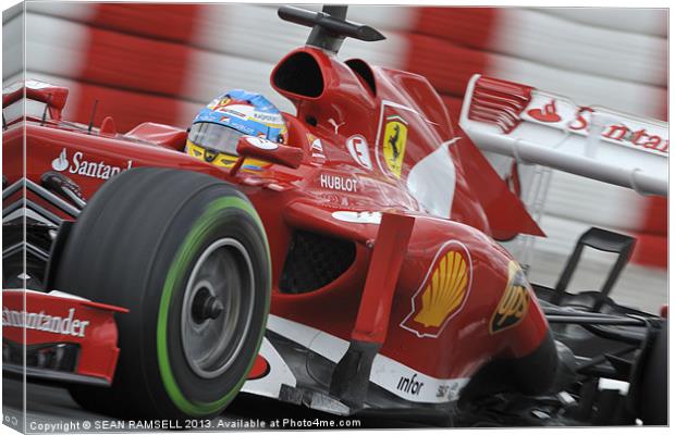 Fernando Alonso - Ferrari - 2013 Canvas Print by SEAN RAMSELL