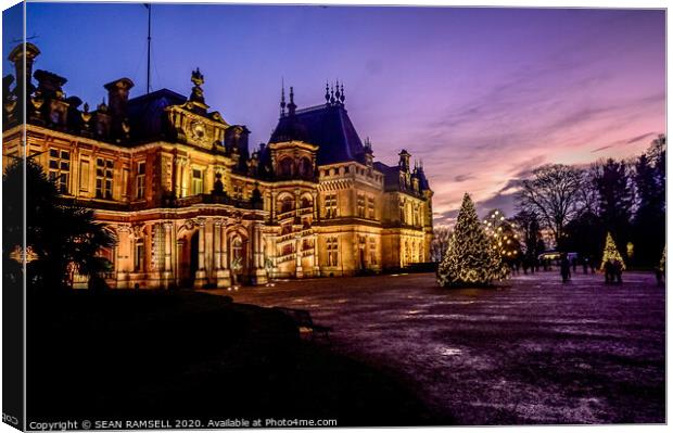 Waddesdon Manor at Christmas Time Canvas Print by SEAN RAMSELL