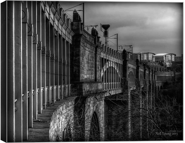 High Level Bridge Newcastle Canvas Print by Neil Young