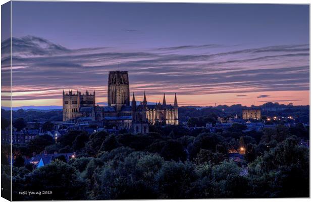 Durham Cathedral at Dusk Canvas Print by Neil Young