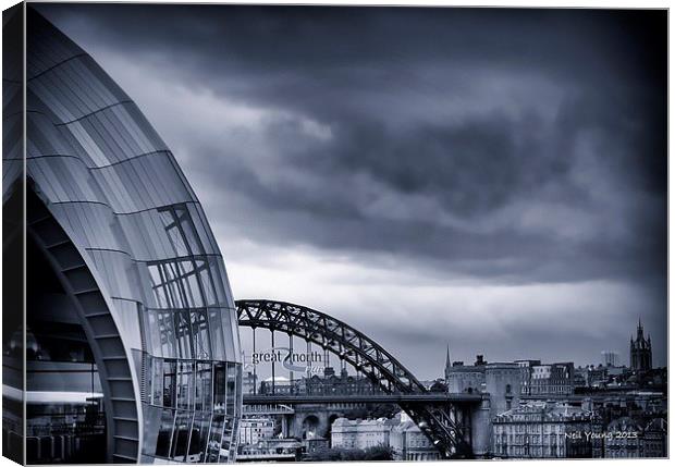 Over the Tyne Canvas Print by Neil Young