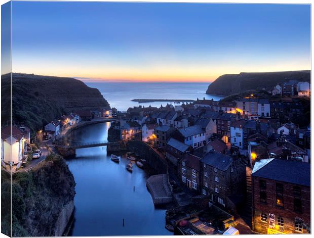 Staithes at Dawn Canvas Print by Neil Young