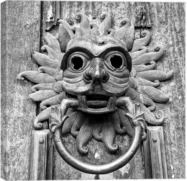 Durham Cathedral Sanctuary Knocker Canvas Print by Neil Young