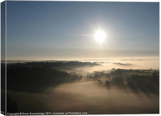 Early morning mist Canvas Print by Dave Groombidge
