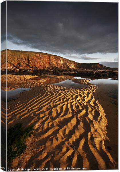 Freshwater West Sand Pattern Canvas Print by Creative Photography Wales