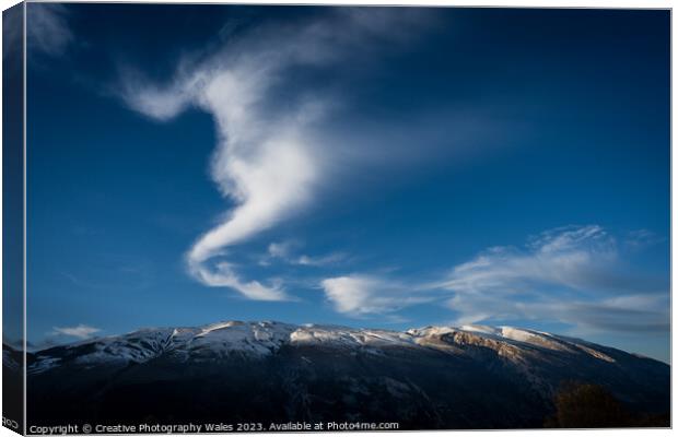 Monte Porrara ridge winter landscapes, The Abruzzo, Italy Canvas Print by Creative Photography Wales