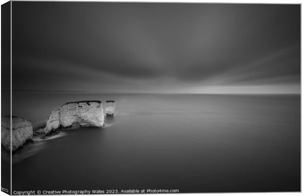 Old Harry Rocks on the Jurassic Coast  Canvas Print by Creative Photography Wales