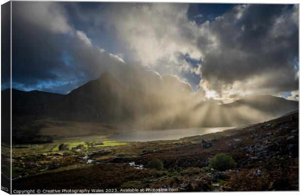 Tryfan Light Canvas Print by Creative Photography Wales
