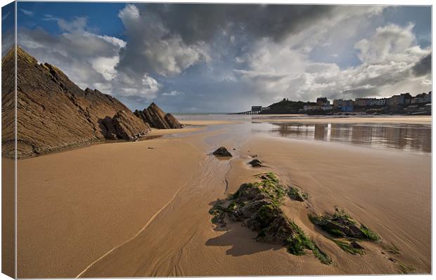 North Beach Tenby Canvas Print by Creative Photography Wales