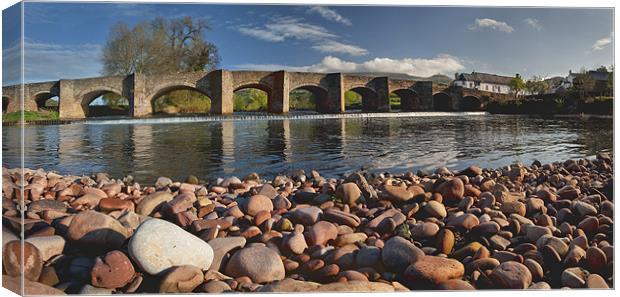 Bridge on the Usk, Crickhowell Canvas Print by Creative Photography Wales