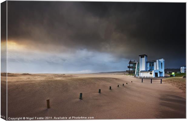 Llanelli Sandstorm Canvas Print by Creative Photography Wales