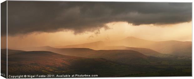 Pen y Fan Spring Storm Canvas Print by Creative Photography Wales