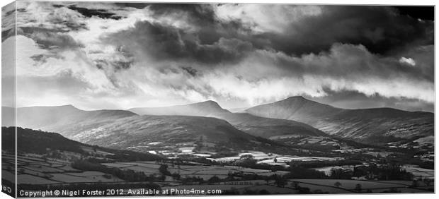 Pen y Fan January Storm Canvas Print by Creative Photography Wales