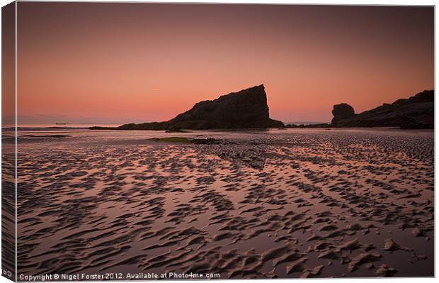 The Rock Broadhaven Canvas Print by Creative Photography Wales