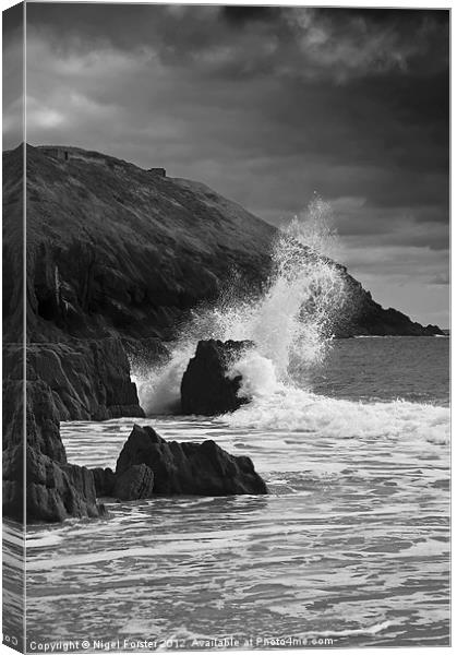 Skrinkle Haven Splash Canvas Print by Creative Photography Wales