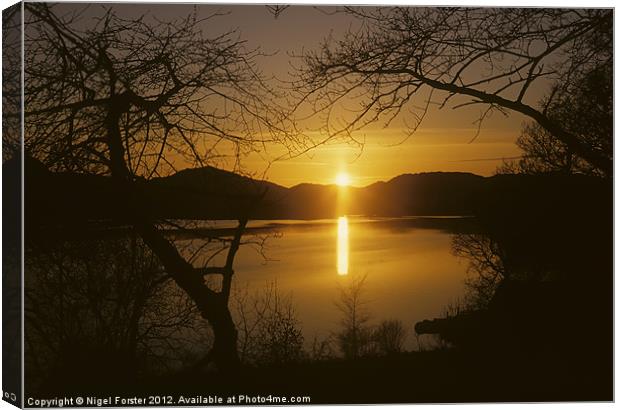 Loch Maree Sunset Canvas Print by Creative Photography Wales