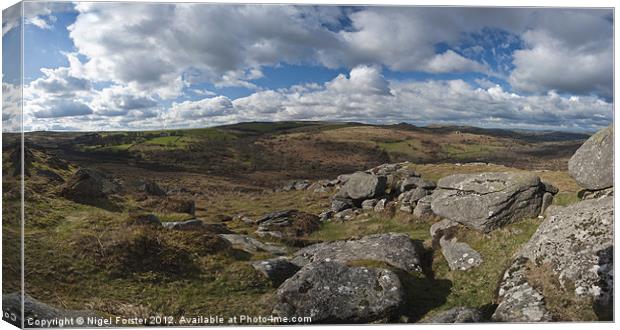 Dartmoor Panorama Canvas Print by Creative Photography Wales