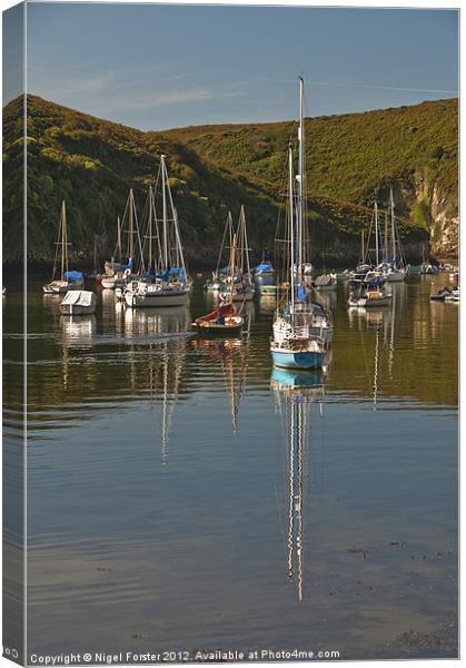 Moored Boats Canvas Print by Creative Photography Wales