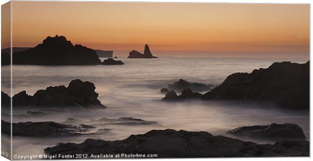Church Rock Sunrise Canvas Print by Creative Photography Wales
