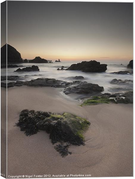 Broad Haven Dawn Canvas Print by Creative Photography Wales