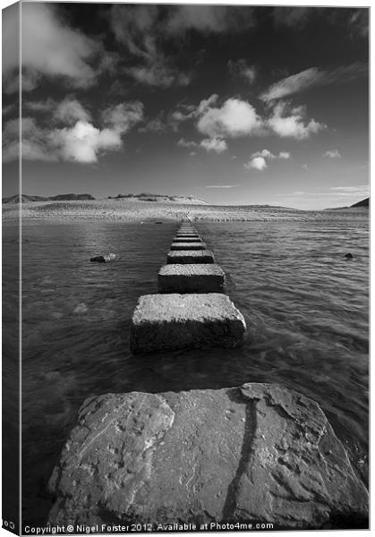 The Stepping Stones Canvas Print by Creative Photography Wales