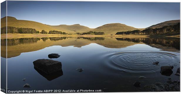 Pen y Fan Reflection Canvas Print by Creative Photography Wales