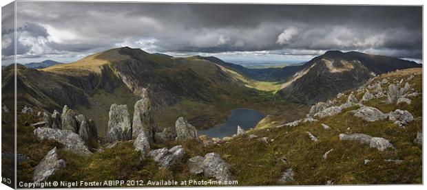 Nant Francon Panorama Canvas Print by Creative Photography Wales