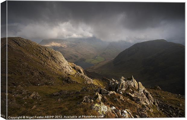 High Stile winter sun Canvas Print by Creative Photography Wales