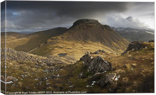 Great Gable Canvas Print by Creative Photography Wales