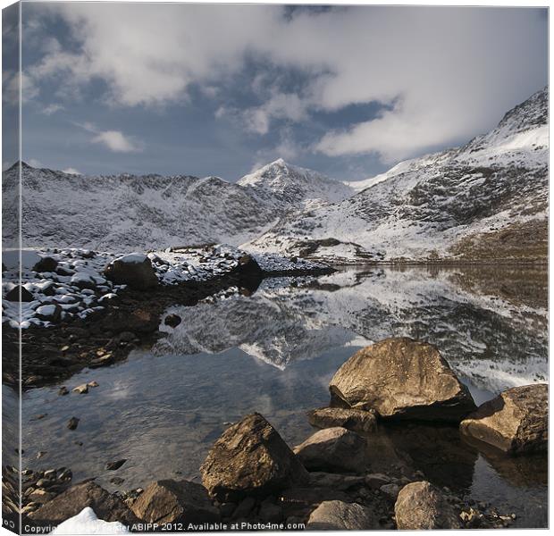 Snowdon winter landscape Canvas Print by Creative Photography Wales