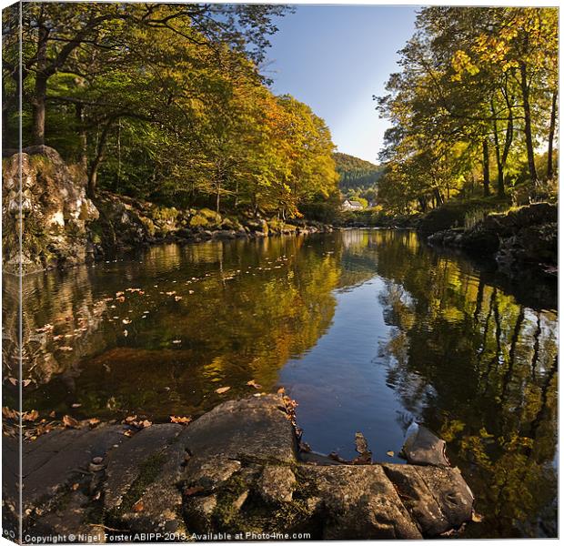 Swallow Falls Canvas Print by Creative Photography Wales