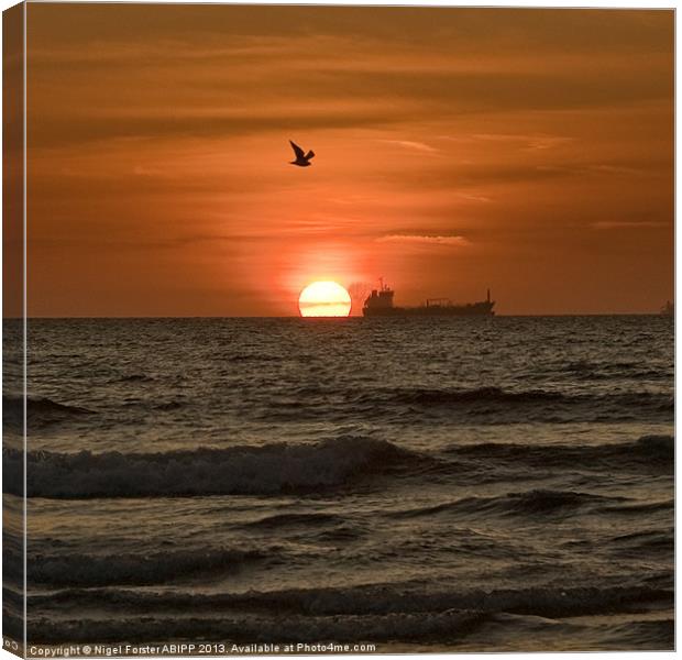 Broad Haven Sunset Canvas Print by Creative Photography Wales